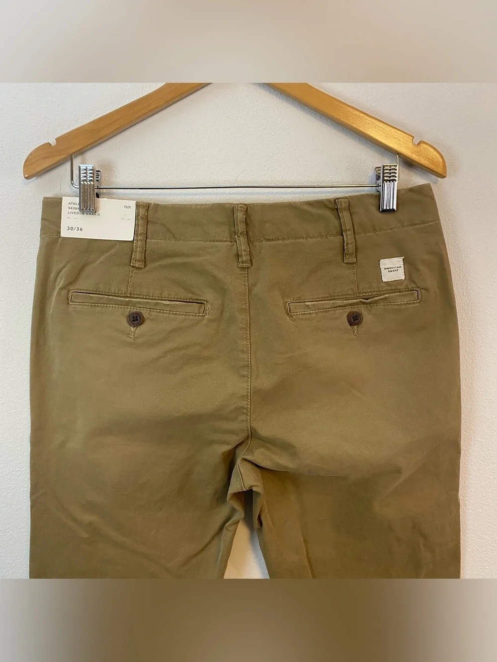 American Eagle NWT Athletic Skinny Lived-in Khakis Flex Mens 30x36